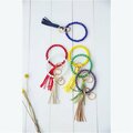Youngs Glass Bead Key Ring, Assorted Color - 6 Piece 42032